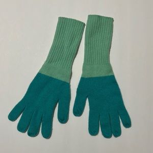 Colorblock cashmere gloves